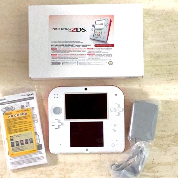 Nintendo 2DS Console Refurbished Red & White System Handheld In Box - Picture 1 of 12